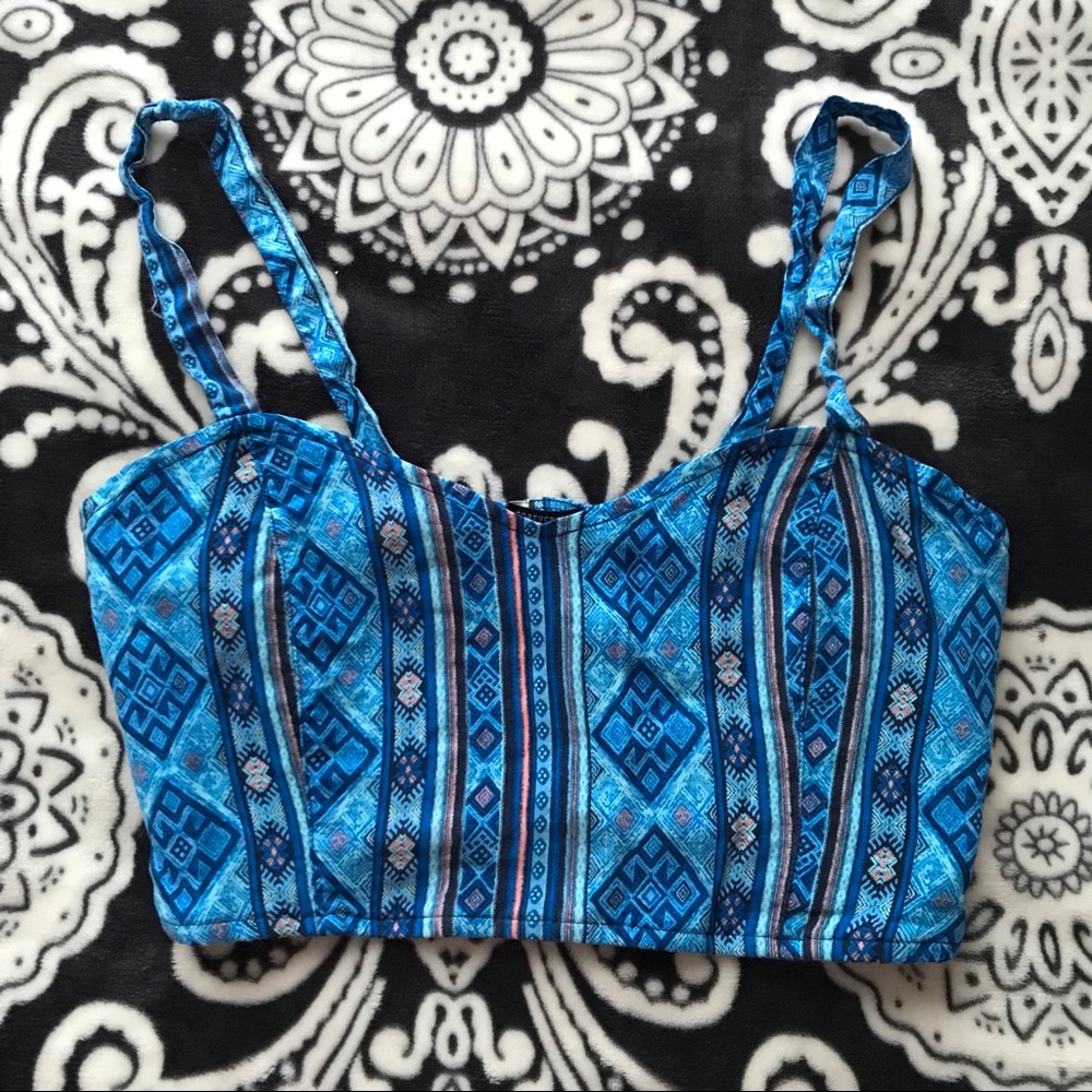 Tribal Print Crop Top